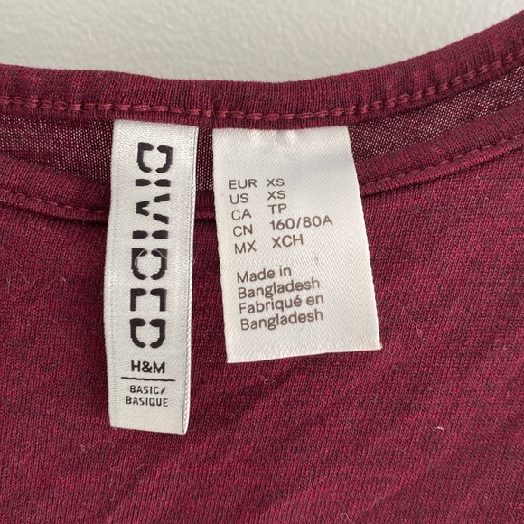 H&M women’s maroon spaghetti strap tank top - size xs - Picture 2 of 4